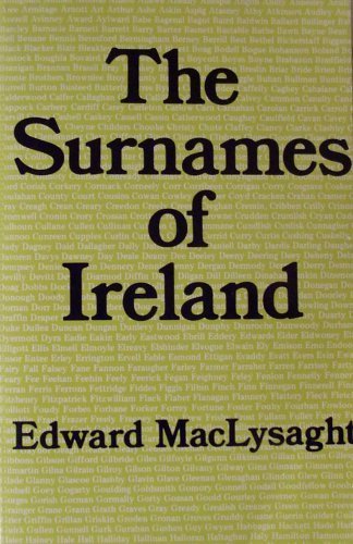 Stock image for The Surnames of Ireland for sale by Half Price Books Inc.