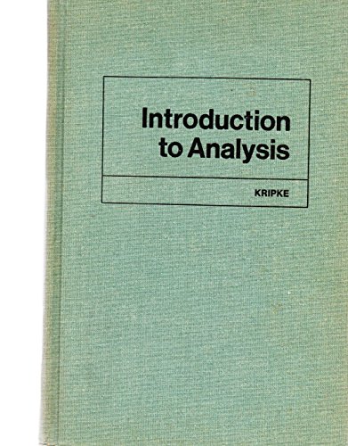 Stock image for Introduction to Analysis for sale by HPB-Red