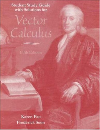 Imagen de archivo de Vector Calculus: Student Study Guide With Solutions a la venta por Revaluation Books