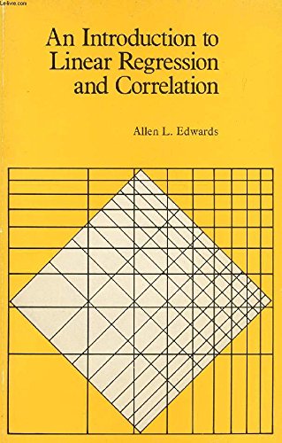 Imagen de archivo de An introduction to linear regression and correlation (A Series of books in psychology) a la venta por Wonder Book