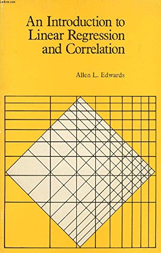 Stock image for An introduction to linear regression and correlation (A Series of books in psychology) for sale by Wonder Book