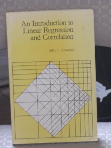Stock image for Introduction to Linear Regression and Correlation (A Series of books in psychology) for sale by K & L KICKIN'  BOOKS