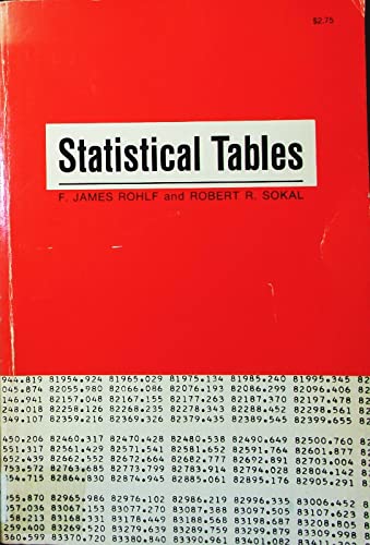 Beispielbild fr Statistical Tables zum Verkauf von Better World Books