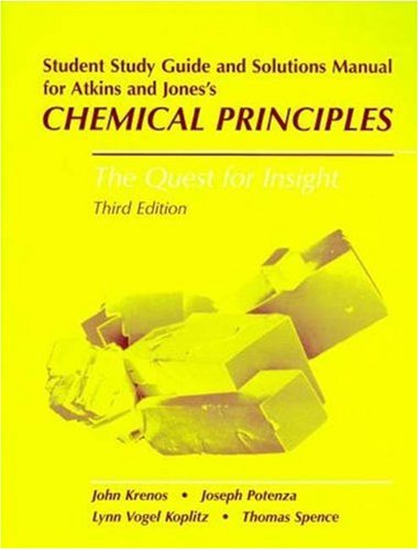 Beispielbild fr Chemical Principles Student's Study Guide & Solutions Manual zum Verkauf von Wonder Book