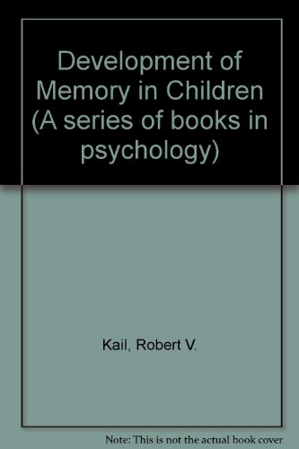 Stock image for The Development of Memory in Children for sale by Shadow Books