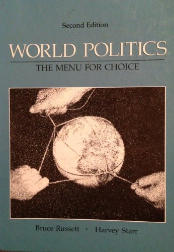 Stock image for World politics: The menu for choice for sale by BombBooks