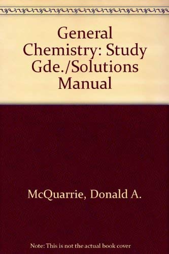 Beispielbild fr General Chemistry: Study Guide zum Verkauf von Better World Books