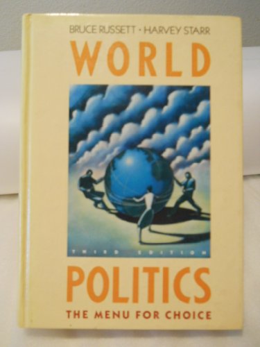 Imagen de archivo de World Politics : The Menu for Choice a la venta por Better World Books