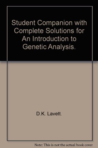 Imagen de archivo de An Introduction to Genetic Analysis: Solutions Manual to 4r.e a la venta por Bahamut Media