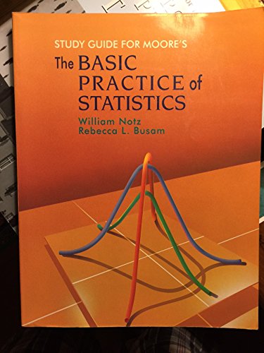 Imagen de archivo de Study Guide for Moore's the Basic Practice of Statistics a la venta por HPB-Red