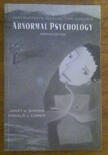 9780716726906: Instructor's Manual (Abnormal Psychology)