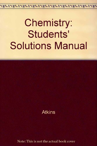 Beispielbild fr Chemistry: Student's Solutions Manual for Atkins and Jones's: Molecules, Matter, and Change zum Verkauf von ThriftBooks-Atlanta