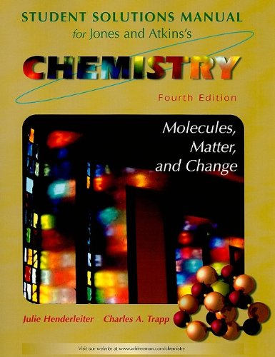 9780716734376: Student Solutions Manual for Jones and Atkins's Chemistry: Molecules, Matter, and Change