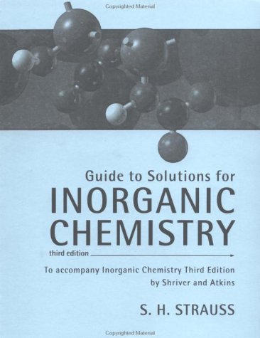 Beispielbild fr Solutions Manual for Inorganic Chemistry, Third Edition zum Verkauf von BookHolders