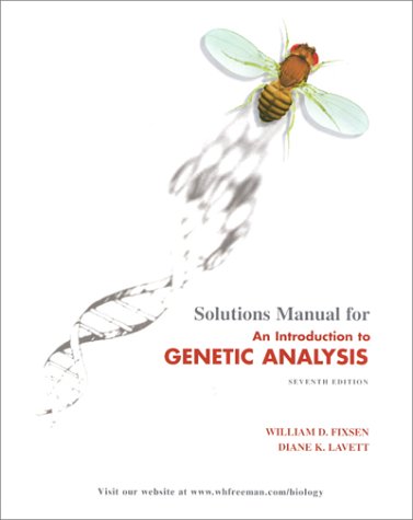 Beispielbild fr Solution manual for An Introduction to Genetic Analysis zum Verkauf von Wonder Book