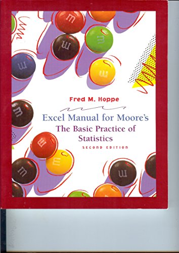 Beispielbild fr Excel Manual for Moore's The Basic Practice of Statistics zum Verkauf von Wonder Book
