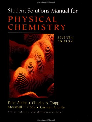 Imagen de archivo de Student's Solutions Manual for Physical Chemistry, Seventh Edition a la venta por ZBK Books