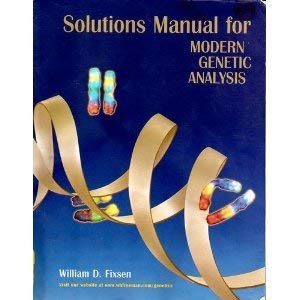 Imagen de archivo de Solutions Manual for Modern Genetic Analysis: Interactive Genetics, 2nd Edition a la venta por dsmbooks