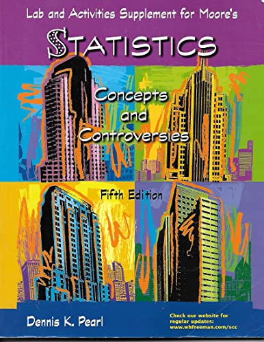 Imagen de archivo de Laboratory and Activities Supplement: for Statistics: Concepts and Controversies 5e a la venta por HPB-Red