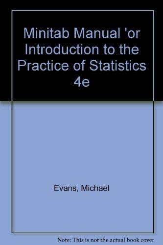 Stock image for Minitab Manual : For Introduction to the Practice of Statistics for sale by Better World Books