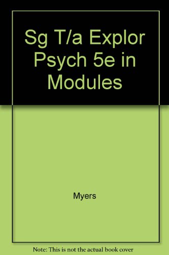 Imagen de archivo de Study Guide to accompany Exploring Psychology, Fifth Edition in Modules a la venta por Books From California