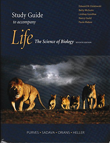 Imagen de archivo de Life: The Science of Biology Study Guide a la venta por Discover Books