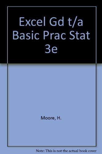 Beispielbild fr Excel Manual for Moore's The Basic Practice of Statistics zum Verkauf von Wonder Book