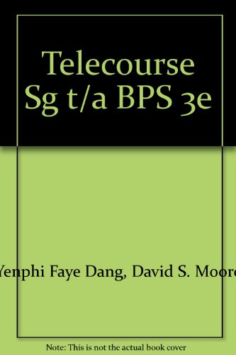 Immagine dell'editore per The Basic Practice of Statistics Telecourse Study Guide: for Against All Odds: Inside Statistics and The Basic Practice of Statistics 3e venduto da POQUETTE'S BOOKS