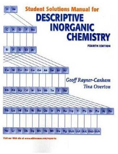 9780716761778: Student Solutions Manual (Descriptive Inorganic Chemistry)