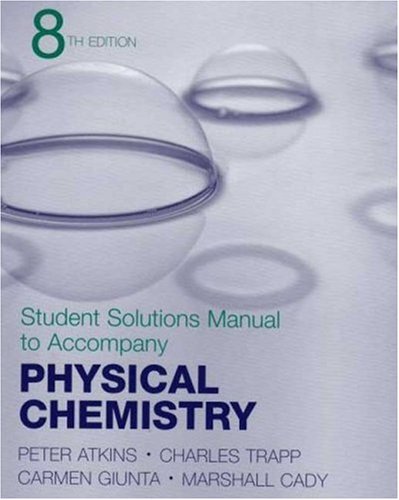 Imagen de archivo de Physical Chemistry Student Solutions Manual a la venta por BookHolders