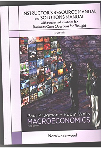 Stock image for MACROECONOMICS INSTRUCTORS RESOURCE MANUAL for sale by Better World Books