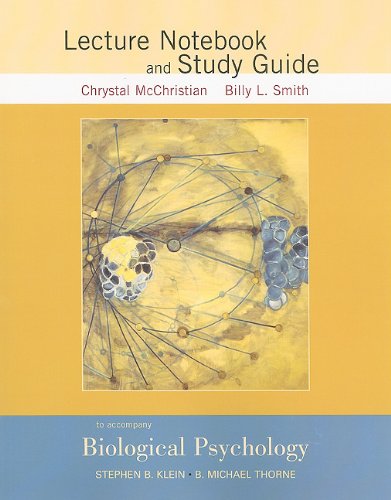 Stock image for Study Guide to accompany Biological Psychology for sale by dsmbooks
