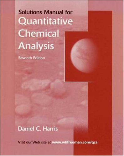 Imagen de archivo de Quantitative Chemical Analysis Student Solutions Manual a la venta por Books of the Smoky Mountains