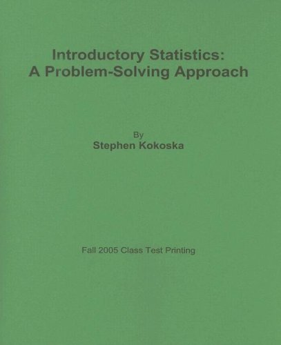 9780716773849: Introductory Statistics: A Problem-Solving Approach