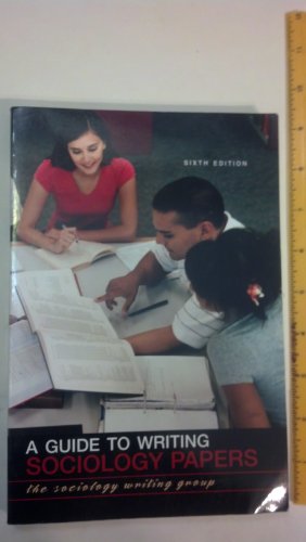 Beispielbild fr A Guide to Writing Sociology Papers zum Verkauf von Books of the Smoky Mountains