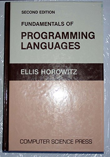 Imagen de archivo de Fundamentals of Programming Languages (Computer Software Engineering Series) a la venta por HPB-Red