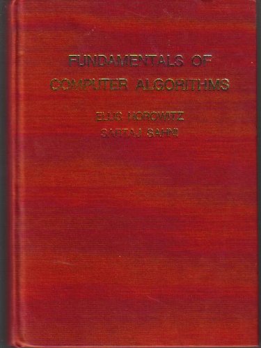 Beispielbild fr Fundamentals of Computer Algorithms zum Verkauf von Wonder Book