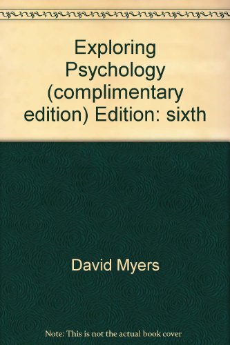Beispielbild fr Study Guide to Accompany: Myers' Exploring Psychology Sixth Edition zum Verkauf von Wonder Book