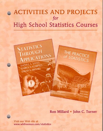 Imagen de archivo de Activities and Projects for High School Statistics Courses a la venta por BooksRun