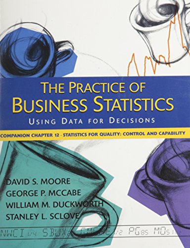 The Practice of Business Statistics Companion Chapter 12: Statistical Quality: Control and Capability (9780716796275) by Moore, David S.; McCabe, George P.; Duckworth, William M.; Sclove, Stanley L.