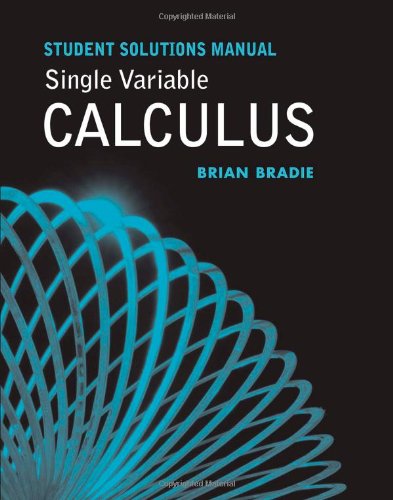 Stock image for Single Variable Calculus Student Solutions Manual for sale by ThriftBooks-Atlanta