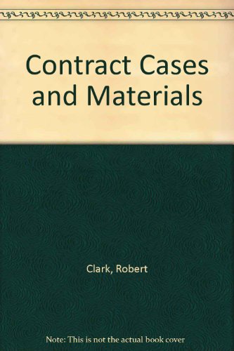 Beispielbild fr Contract Cases and Materials zum Verkauf von Anybook.com