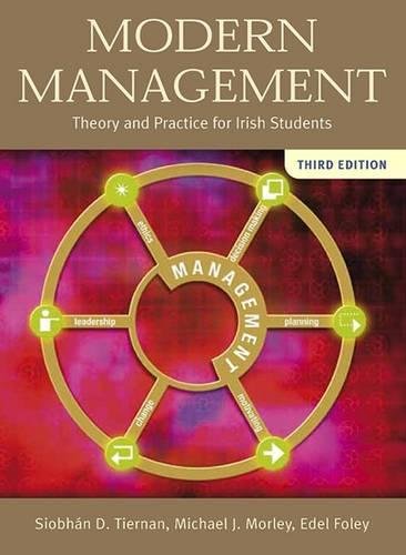 Imagen de archivo de Modern Management: Theory & Practice for Irish Students a la venta por WorldofBooks