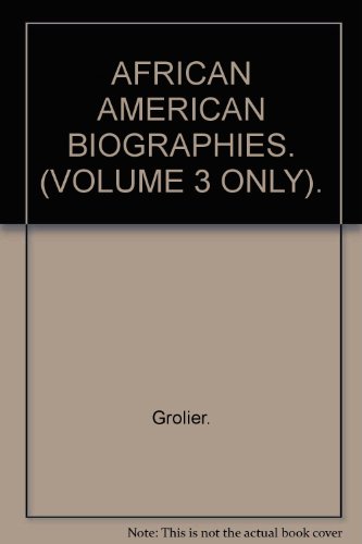 Beispielbild fr AFRICAN AMERICAN BIOGRAPHIES. (VOLUME 3 ONLY). zum Verkauf von Better World Books