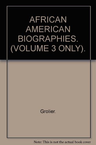 Imagen de archivo de AFRICAN AMERICAN BIOGRAPHIES. (VOLUME 3 ONLY). a la venta por Better World Books