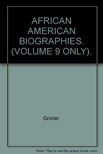 Stock image for AFRICAN AMERICAN BIOGRAPHIES. (VOLUME 9 ONLY). for sale by Better World Books
