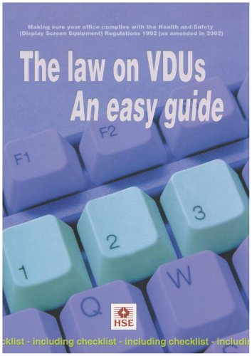 Beispielbild fr The Law on Vdus: an Easy Guide: Making Sure Your Office Complies with the Health and Safety (Display Screen Equipment) Regulations 1992 (as Amended in 2002): HSG 90 (Guidance booklet) zum Verkauf von WorldofBooks