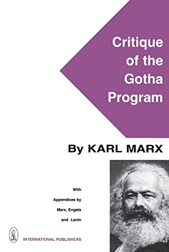 Beispielbild fr Critique of the Gotha Program zum Verkauf von PBShop.store US
