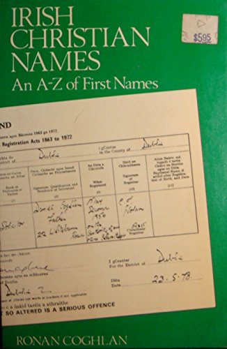 Stock image for Irish Christian Names : An A-Z of First Names for sale by Better World Books