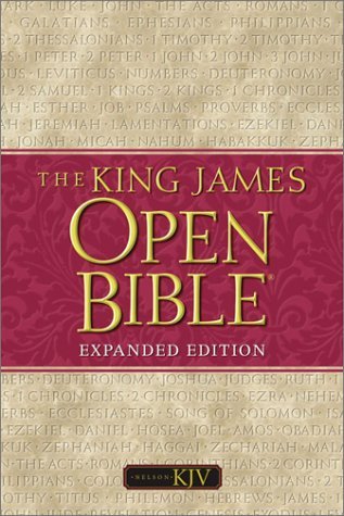 9780718002091: The King James Open Bible: Expanded Black Bonded Leather